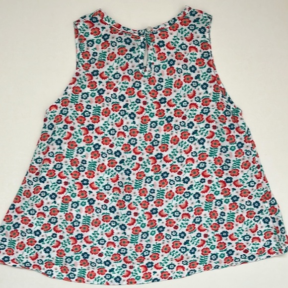 Colorful Floral Sleeveless Swing Trapeze Flowy Lightweight Summer Tank Top - Picture 2 of 6